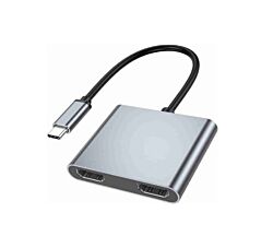 Linkom Adapter-konvertor TIP C na 2 x HDMI 4K + USB 3.0 + TIP C