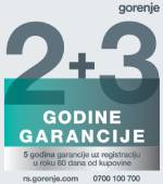 Gorenje 2 + 3 godina garancije